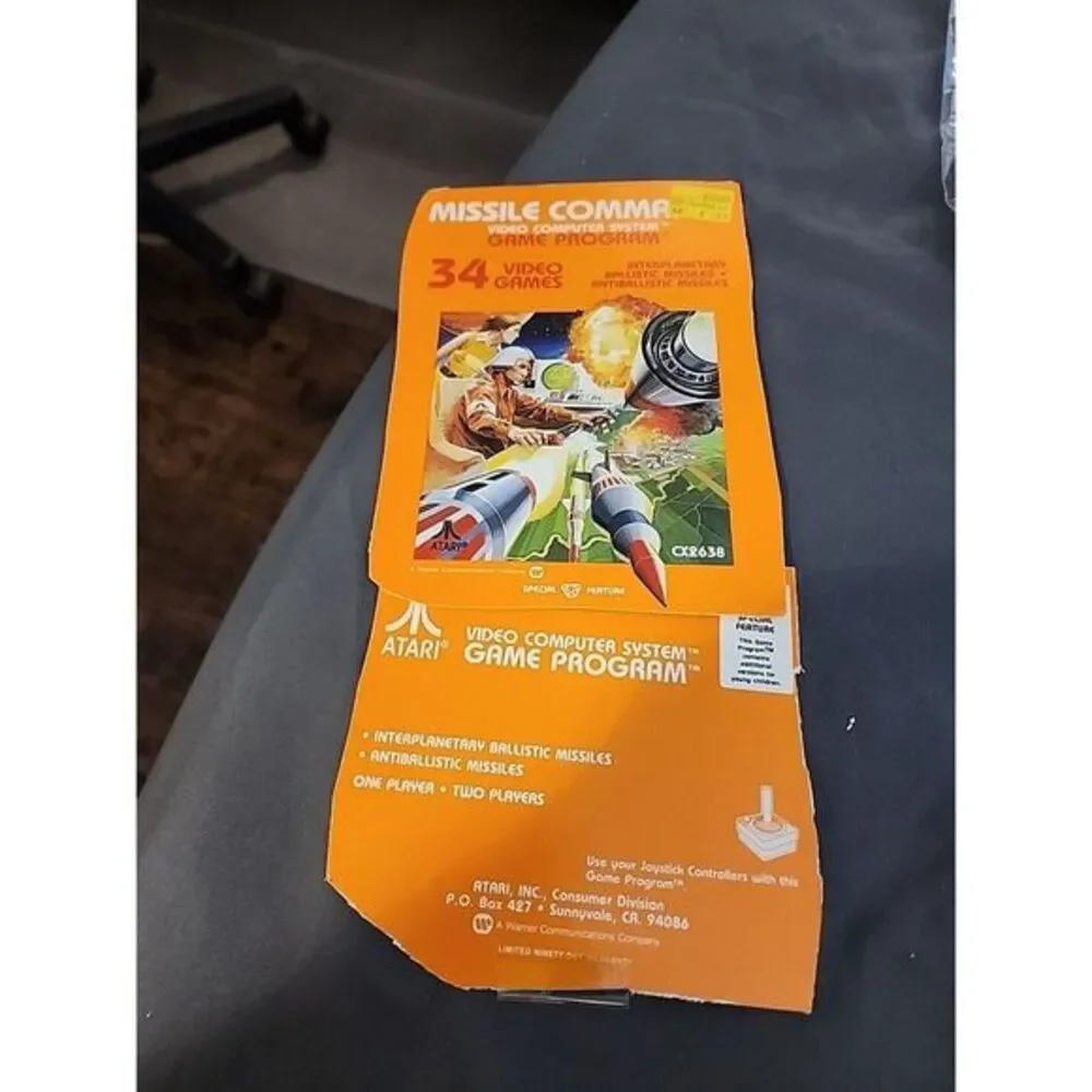 Missile‎ Command Atari 2600 1981 With Manual